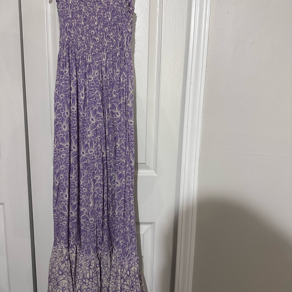 Elegant Purple Floral Maxi Dress